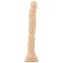 Doc Johnson Raging Hard-Ons - Slim Line - 8 Inch (8.7 in. Long and 1.2 in. Wide) - Heavily Veined - Dildo with Suction Cup Base - Great For Anal Beginners - Vanilla