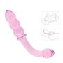 Double-Ended Glass Wand Textured Curved Huge Smooth Medical-Grade Crystal Stick for Women Men Female Beginners