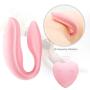 Six Couples Toys Straps Couples Toys U Shape Electric Wireless Rechargeable Mini Finger Massager with 10 Strong Vibration Hands Free U Shape Toy T-Shirt