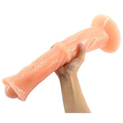 FEIXIAB0B 13.78in Safe Soft Materials Small Simulation Realistic Small Lifelike Massage G Anall Long Toys for Women Men Begain DîD&lő Stick with Suction Good Pleasure Tool Flesh