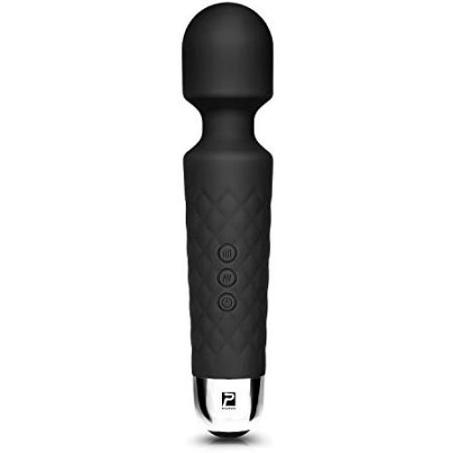 PhiloToys Bullet Wand Vibrator with 8 Powerful Speeds & 20 Patterns, Electric Body Wand Massager for Back, Neck, Muscle Aches and Body Relaxing - Rechargeable, Cordless, Waterproof