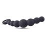 ❤ Moafh Soft Silicone Beads Plug Back Neck Massage Vibrantor for Women Men Couple - Black