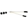 Eastern Delights Elite Nipple Clamps, Silver Color with Black Pendant