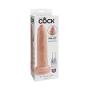 King Cock 9 " Inch Uncut Dildo, Flesh, Flexible Shaft and Foreskin with Suction Base, USA Made, Pipedream