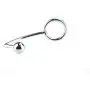 Stainless Steel Metal Anal Hook with Penis Ring for Male, Anal Plug,Penis Chastity Lock,Fetish Cock Ring (45mm)