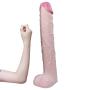 FAAK Super Thick Giant Phallus Realistic Dildo 50.5cm Novelties Sex Toy Simulation Penis Dildo Sex Toy for Women 083 (Skin Color)