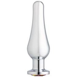 Cloud 9 Novelties Cloud 9 Novelties Gems Silver Chrome Tall Plug, Medium