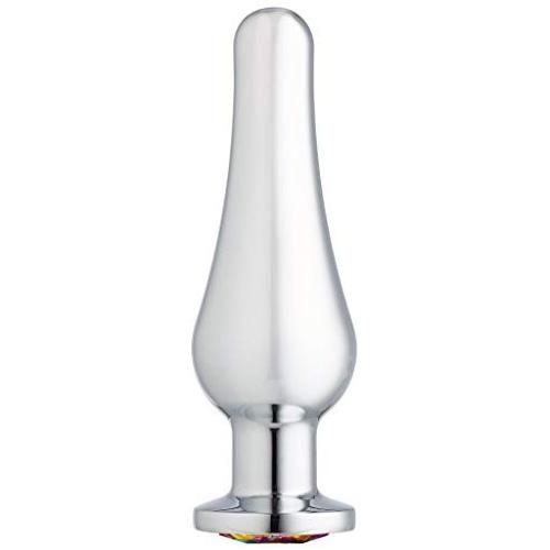 Cloud 9 Novelties Cloud 9 Novelties Gems Silver Chrome Tall Plug, Medium
