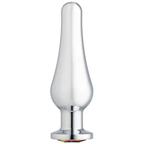 Cloud 9 Novelties Cloud 9 Novelties Gems Silver Chrome Tall Plug, Medium Cloud 9 Novelties Cloud 9 Novelties Gems Silver Chrome Tall Plug, Medium