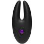 Doc Johnson Body Bling - Breathless - Jeweled 8 Function Rechargeable Mini-Vibrator in Soft and Flexible SecondSkyn Silicone - Panty Vibe - Bunny Ears, Purple