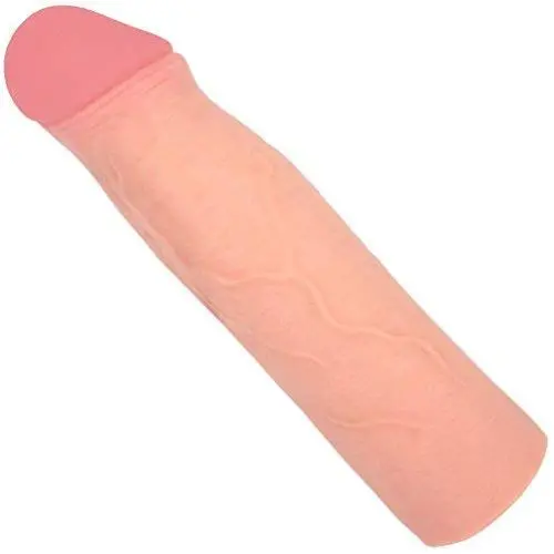 Silicone 2" Penis Extension - Realistic Cock Extender with Veins and Lifelike Tip Silicone 2" Penis Extension - Realistic Cock Extender with Veins and Lifelike Tip