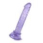 JSCRlove 100% Waterproof 6 Inch Did-Los Women Realistic Soft Suction Cup Toy Soft Wand Massager(Purple) Women Socks