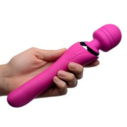 Wand Essentials Whirling Wand 2 in 1 Silicone Dual Massage Wand