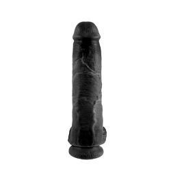 Pipedream King Cock with Balls, Black, 11 Inch