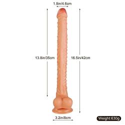 DJKFHIU 16.5Inch Realistic Dîldɔ Super Huge Long Tool with Suction Cup Ultra Soft for Women and Men DJKFHIU (Color : Flesh)