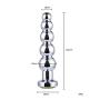 Perfect Size Metal Anal Hook Butt Plug with Balls Anal Dildo Prostate Plug Stainless Steel Anal Toys Iron Tree with Crystal