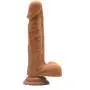 7.48Inch Safe Soft Materials Real Realistic Simulation Strong Suction Toy-dide for Women Men Brown