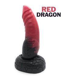 Red Dragon - Fantasy Dildo - Silicone Dildo - Sex Toy - Adult Toy (Medium 9.1")