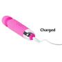 Finever Body Massager 20 Speed Water Resistant Rechargeable Personal Wand Powerful Vibration Therapeutic Aches Sports (Pink Wand)