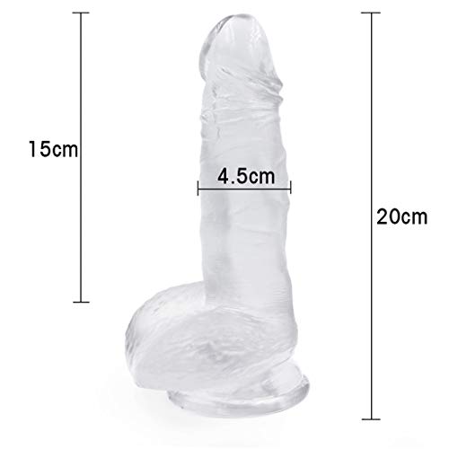 Lfcmf 7.87 inches Ultra-Realistic Large Suction Cup Ladies Massage