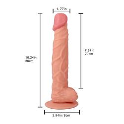 sunnieei Lifelike Massager 10 Inch Didlos Toy for Women or Man(100% WATERPROOFFlesh-MKNLGHT029)