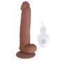 Llx 10 Powerful Vǐǐbrations Wand Thrûsting Rőtating Realistic Likelike Toy with Strong Sûctiőn Cûp HandsFree Play (Color : Brown)