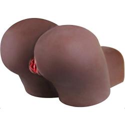 Backside Brown Double-Entry Realistic Life-Like Torso Love Doll Masturbator