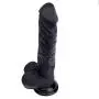 WLPLODS 7.87-inch Realistic Silicone DD&lő Body Relaxation Waterproof Massage no Hands Female Beginner WLPLODS (Color : Black)