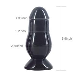 Romi Prostate Stimulating Anal Toy Compatible Dildo or Butt Plug Designed to Provide a Full Feeling (Black)