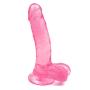 7.48-Inch High-Quality Women Mǎssǎge Toys Pink Transparent Lifelike Dîldɔ Hands Free with Suction Cup