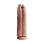 Pipedream Products King Cock 11" Two Cocks One Hole, Tan, 38.6 Lb