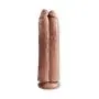 Pipedream Products King Cock 11" Two Cocks One Hole, Tan, 38.6 Lb