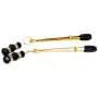 Eastern Delights Elite Nipple Clamps, Gold Color with Black Pendant