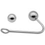Sexbaby Steel Stainless Anal Hook Sex Toys Single Ball with 2 Balls for Replace Anal Butt Sex Massager for Lover, Bondage Unisex Rope Hook Sex Tool Steel Anal Plug