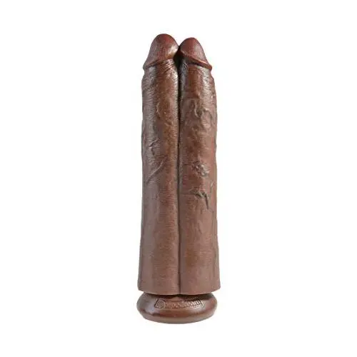 Pipedream Products King Cock 11" Two Cocks One Hole, Brown, 38.6 Lb Pipedream Products King Cock 11" Two Cocks One Hole, Brown, 38.6 Lb