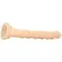Doc Johnson Raging Hard-Ons - Slim Line - 8 Inch (8.7 in. Long and 1.2 in. Wide) - Heavily Veined - Dildo with Suction Cup Base - Great For Anal Beginners - Vanilla