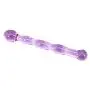 Eastern Delights Elite 10 Inches Ghost Glass Pleasure Wand, Glans Stimulator Head Glass Dildo with Smooth End Anal Plug, Light Purple