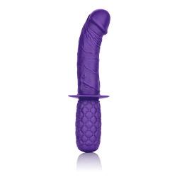 CalExotics Grip Thruster Probe – Waterproof G Spot Dildo for Women – Adult Silicone Dong Sex Toy for Couples - Purple