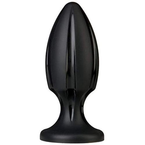 Doc Johnson Platinum Premium Silicone - The Rocket - Anal Toy with Suction Cup Base - Butt Plug - Black