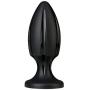 Doc Johnson Platinum Premium Silicone - The Rocket - Anal Toy with Suction Cup Base - Butt Plug - Black