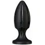 Doc Johnson Platinum Premium Silicone - The Rocket - Anal Toy with Suction Cup Base - Butt Plug - Black
