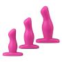 Amourex Anal Trainer Kit from Pack of 3 Silicone Anal Plugs Training Set for Comfortable Long-Term Wear - Sex Toys for Beginners Advanced Users - 100% Medical Grade Silicone - Hypoallergenic