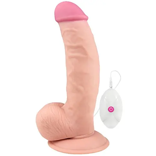 Vibrating Suction Cup Dildo - Realistic Shaft and Veins -G-Spot Stimulator Adult Sex Toy Vibrating Suction Cup Dildo - Realistic Shaft and Veins -G-Spot Stimulator Adult Sex Toy