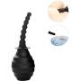 Enema Bulb Anal Cleaner 380ml Black Silicone Anal Vaginal Shower Douche System for Men Women Sexbaby