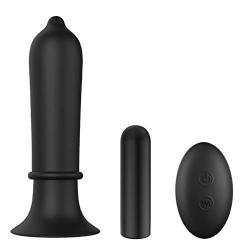 YUXINGER 9 Ví-brátions Modes án-al Víbrátor s Bútt Pl-ùg Stimulate Women Men Dido  Adùlt Silicone Massager Toy - Black