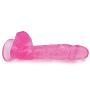 8.8-Inch Personal Mǎssǎge Wand for Women Pink Transparent Lifelike Dîldɔ with Suction Cup