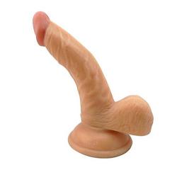 Nasstoys Realskin All American Whopper 6.5 Inch Flexible Ballsy Dong, Flesh