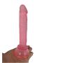 Hands Free Massage Wand Didoes for Adult Women Relax Toys-with Strong Suction Cup- Waterproof Safe PVC Tools -14.5cm (Color : Pink)