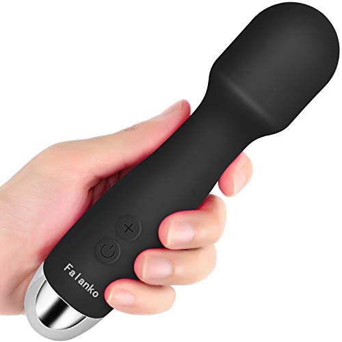 Personal Wand Massager for Women, Mini Powerful Handheld with 10 Speeds 20 Vibration Patterns, Cordless Rechargeable Quiet Bullet Head Massager for Body Back Neck Shoulder Sore