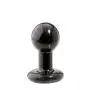 Doc Johnson Classic - Round Butt Plug - 1.8 Inch Diameter - Small - Black